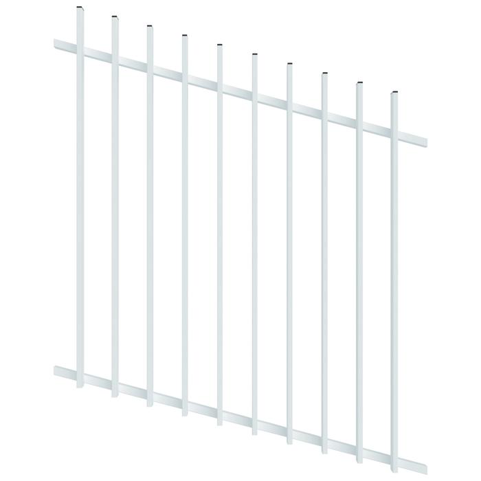 ProtectorAl 350 - 1200 x 1200mm Pearl White Raked Up to 15º Radiator Pool Fence Panel