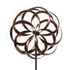 Garden 210cm Metal East Meets West Windmill Wind Spinner Outdoor Decor  Bronze