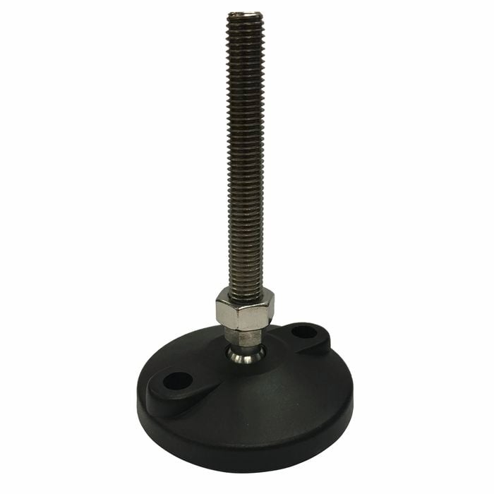 Easyroll 80mm Round Adjustable Foot With 100mm x M12 Bolt