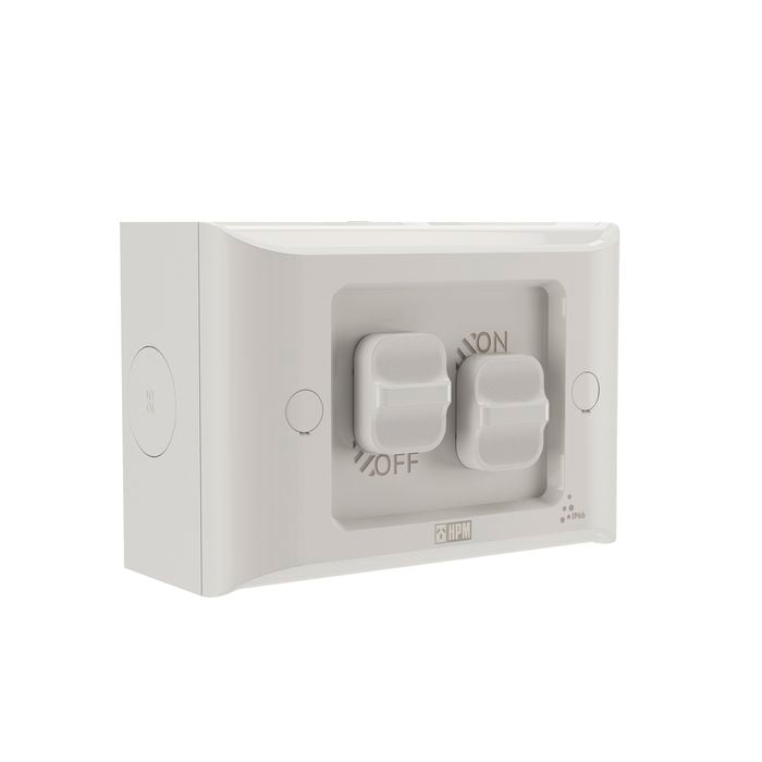 HPM 16A Aqua 2 Gang Switch