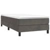 vidaXL Bed Frame Box Spring Bed with Mattress Dark Grey 100x200 cm Velvet