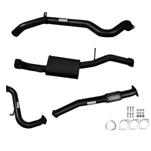Ignite Exhausts Turbo Back for Nissan GU Patrol 3L Coil Spring Ute 3" No Cat With Muffler Black Aluminised Steel