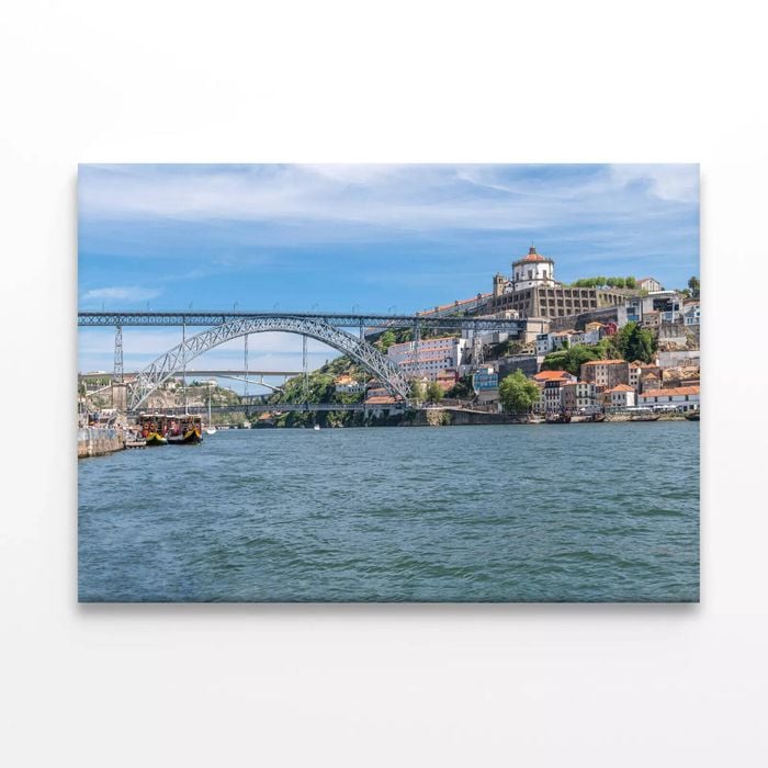 Bridge Spanning Over River  Print 100% Australian Made 90 x 60cm  (Stretched)