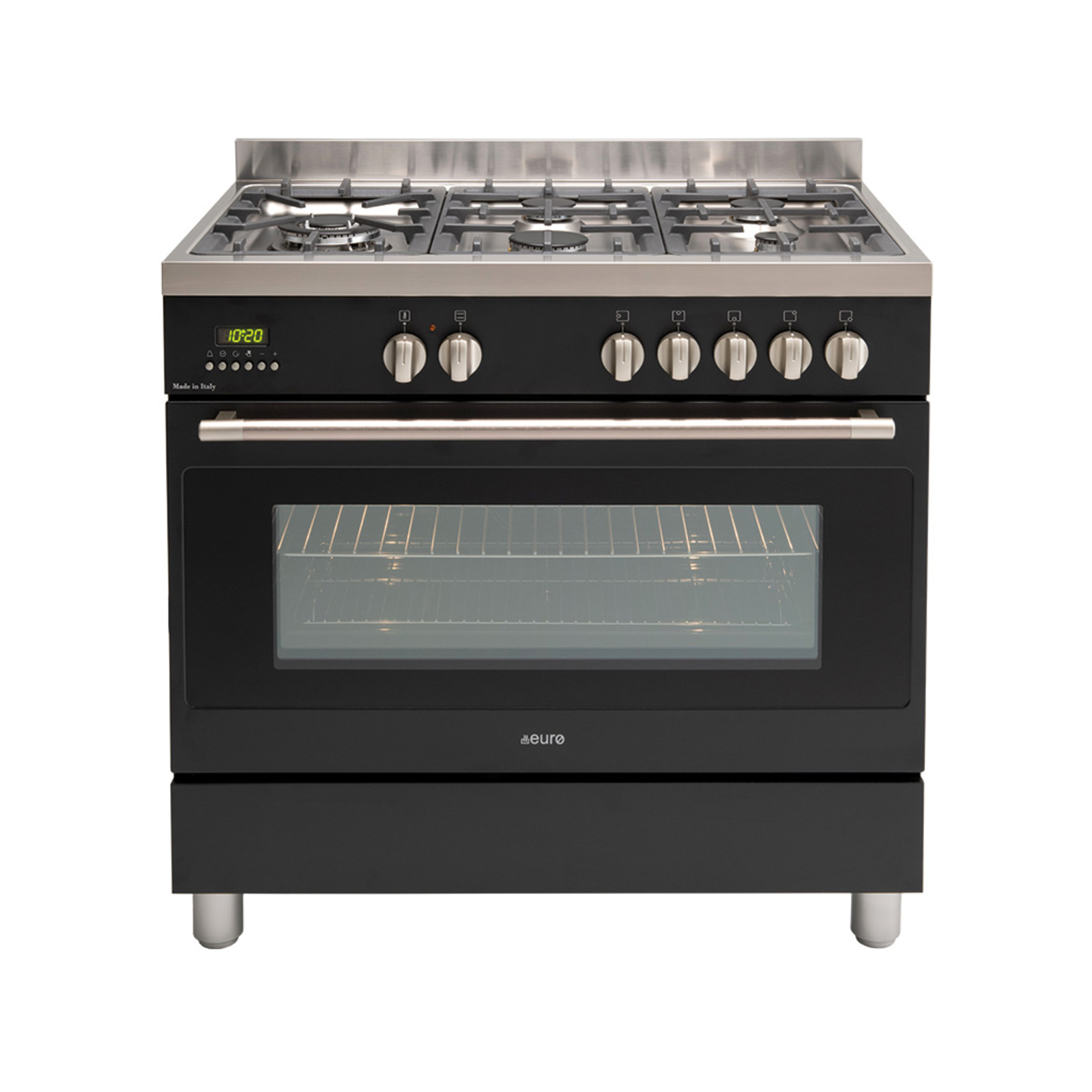 Euro 90cm Black Dual Fuel Freestanding Oven - Trade Only product image