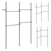 Costway 4 Hanging Rods Wardrobe Storage Clothes Rack-Black