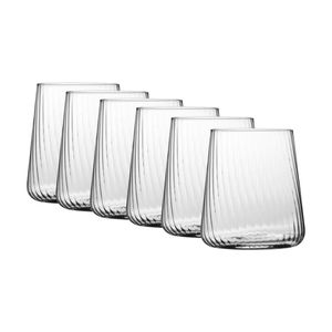 6pc Krosno Tumbler Glasses Soda Lime Glass 430ml Capacity Set