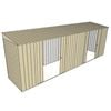 Build-A-Shed 1.2 x 6.0 x 2.0m Skillion Dual Double Sliding Side Doors Shed - Cream