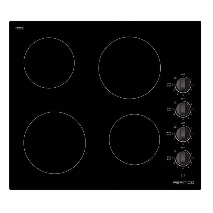 Parmco 600mm Ceramic Black 4 Element Cooktop I Series 1