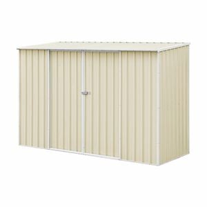 Pinnacle 2.99 x 1.51 x 2.08m Cream Sliding Door Garden Shed