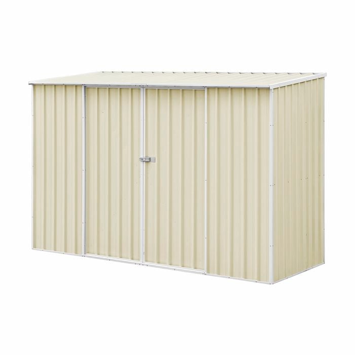 Pinnacle 2.99 x 1.51 x 2.08m Cream Sliding Door Garden Shed