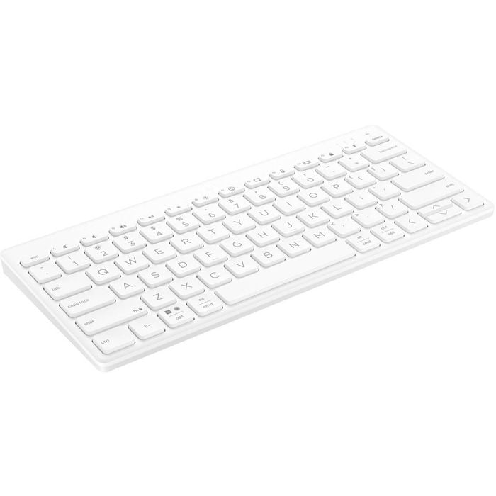 Wireless White HP Keyboard - Bluetooth 5.2 for PC/Mac/Tablet
