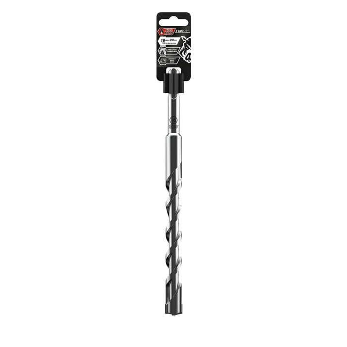 Full Boar 16mm x 210mm 4 Cut Tip for SDS-Plus Hammers