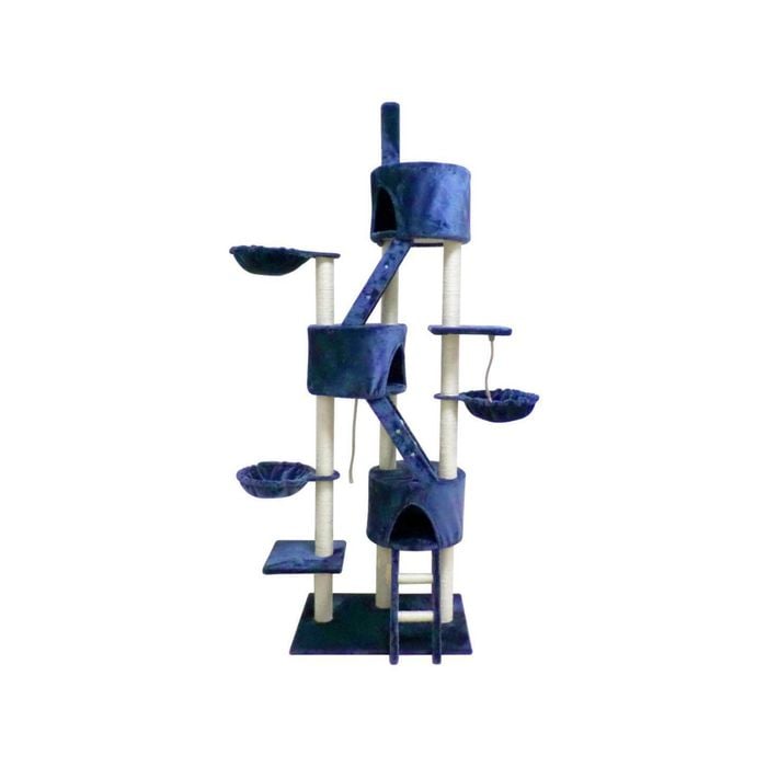 Yes4pets 244 Cm Xl Multi Level Cat Scratching Post Tree Scratcher Pole- Blue