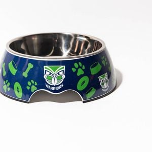 NRL Pet Bowl - New Zealand Warriors - Food Water - Dog Cat