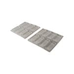 Surface Gard 13mm x 25mm Clear Adhesive Rectangle Bumpers - 16 Pack