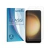 2 Pack MEZON Samsung Galaxy S23 (6.1") Clear Tempered Glass Screen Protectors