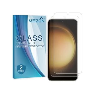 2 Pack MEZON Samsung Galaxy S23 (6.1") Clear Tempered Glass Screen Protectors
