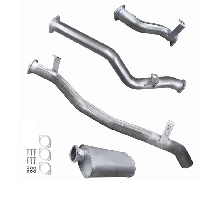 Ignite Exhausts Dpf Back For Toyota Landcruiser 79 Series V8 Dual Cab 3" With Muffler Raw Aluminised Steel
