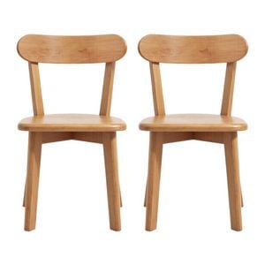 Artiss 2x Dining Chairs Wooden Kitchen Accent Chair Cafe Lounge Rubber Wood