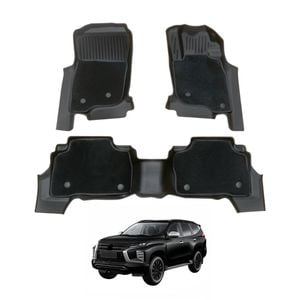 AUSGO Double-Layer Car Floor Mats for Mitsubishi Pajero Sport 2015-Onwards All-Weather Floor Liners