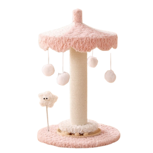 Carousel Cat Scratching Post with Rotating Top