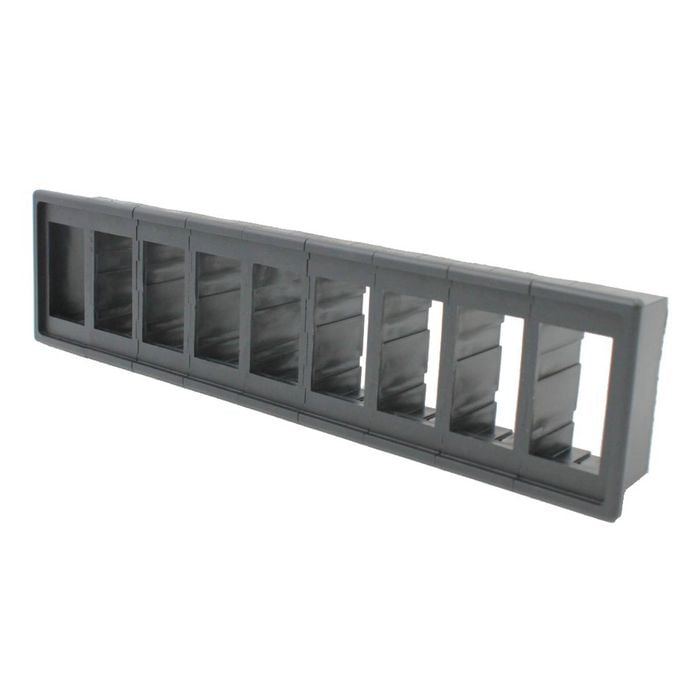 Switch Boss 9 Gang Black Poly Rocker Switch Housing Panel