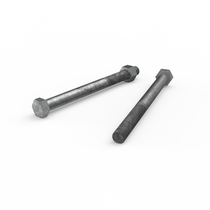ZENITH M16 x 200mm Hot Dip Galvanised Hex Head Bolts and Nuts - Each