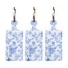 3pk Lvd French Country Rectangular Ceramic/cork Trivet Home Decor 30x12cm