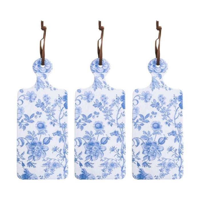 3pk Lvd French Country Rectangular Ceramic/cork Trivet Home Decor 30x12cm