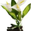 Aqua One Calla Lily W/Log Base Plastic Plant - Small (28184)