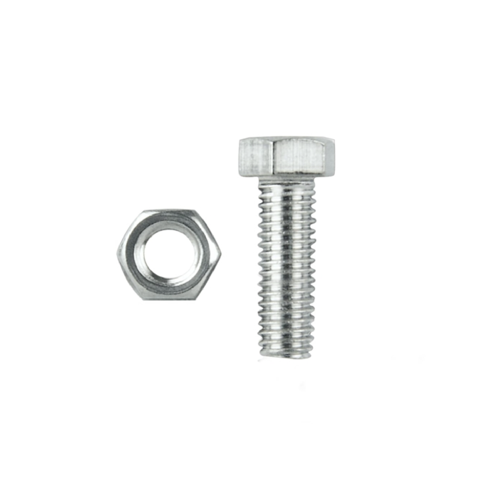 Pinnacle M4 x 40mm Stainless Steel Hex Head Bolts And Nuts - 6 Pack