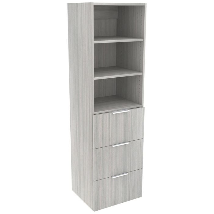 Lugna 1536 x 450 x 380mm Mist Ready to Assemble Robe Insert 2 Shelf 3 Drawer Unit