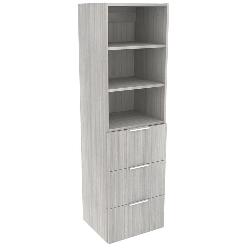 Lugna 1536 x 450 x 380mm Mist Ready to Assemble Robe Insert 2 Shelf 3 Drawer Unit
