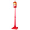 Costway 155cm Christmas Street Lamp Festive Musical Lamp Post Detachable Snow Globe Lantern Santa-Red