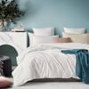 Gioia Casa 100% Cotton Vintage Washed Bed Quilt Cover Set - White - Single Size