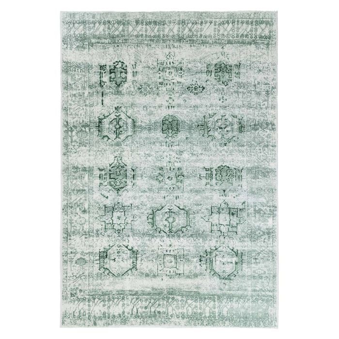 Loopsie-230cm X 160cm-balis Green Tribal Washable Rug