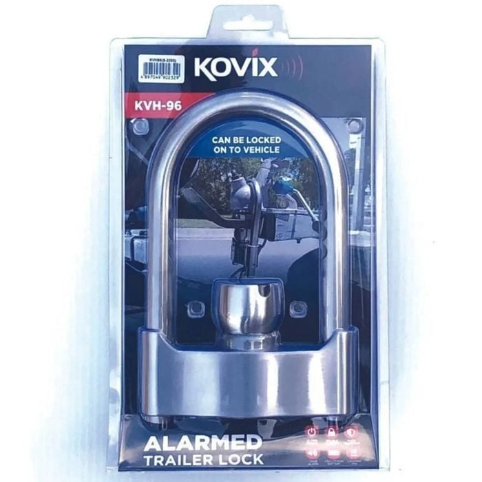 KOVIX Alarmed U Lock KVH-96 for Caravan, Boat, Camper Trailer, RV, ALKO Hitch
