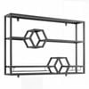 Costway 3 Tier Metal Wall Wine Rack 120cm Glass Holder Bar Shelves