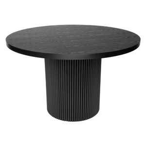 SK Designer Living | Aviana Round Wood Dining Table | 120cm - Black