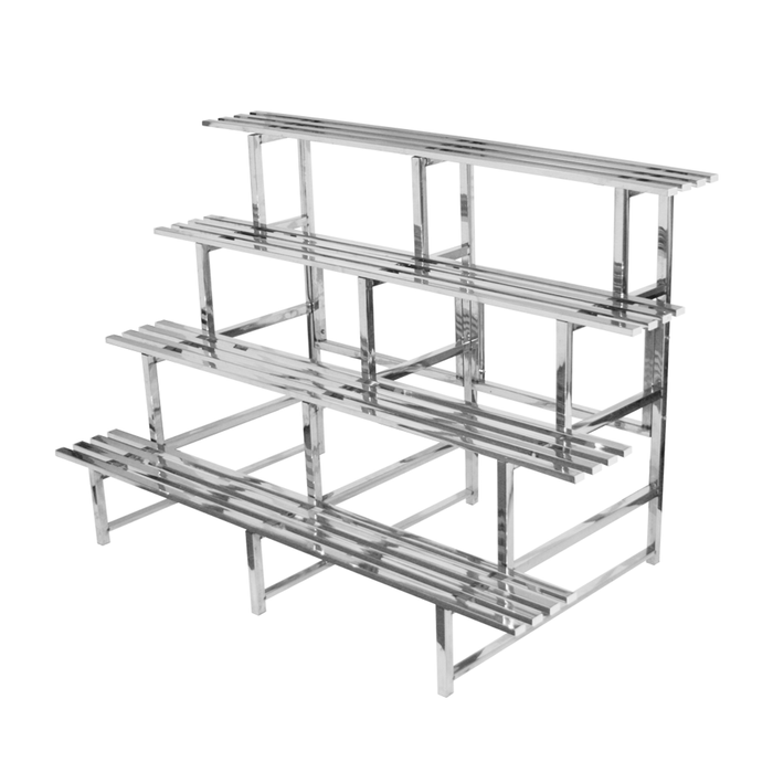 4 Tiers Large Plant Stand 150cm Width Stainless Steel Pots Holder