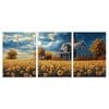 3pcs Van Gogh-Inspired Moonlit Haunted Print 100% Australian Made 3 x 40x60cm (Metal Print)