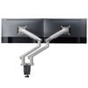 Desky Dual Slim Aluminium Monitor Arm - White