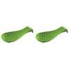 2PK Dexas Silicone Spoon Rest Cooking Utensil Holder - Green