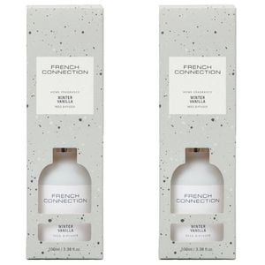 2PK French Connection Winter Vanilla Liquid Reed Diffuser Set 100ml