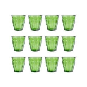 Picardie Glass Tumblers - 250ml - Jungle Green - Pack of 12