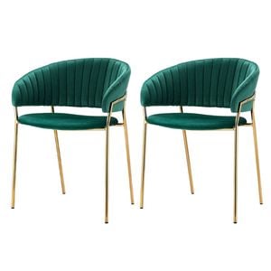 Dining Chairs Green x2