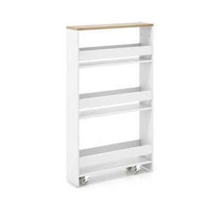 Costway 4-tier Kitchen Island Trolley, White