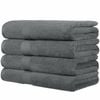 LINENOVA 4PCS Soft Cotton Bath Towel Set 68x137cm - Charcoal