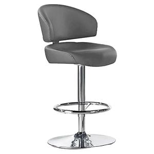 Smurf gaslift barstool in faux leather - Grey