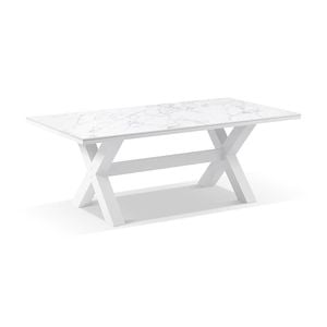 Kansas Outdoor Ceramic 2m Aluminium Dining Table